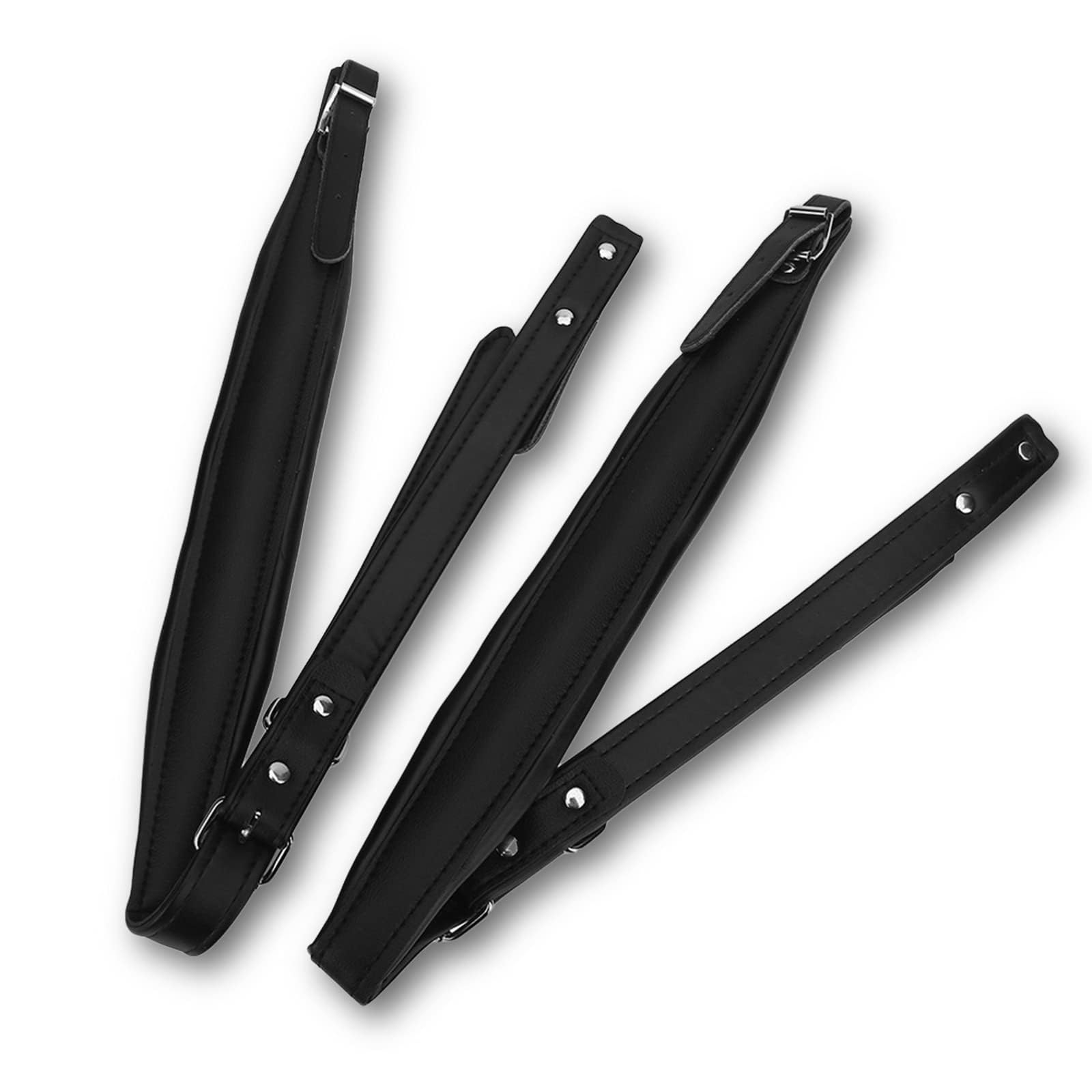 Dilwe Correas de acordeón, correas de hombro de acordeón engrosadas ajustables resistentes al desgaste de PU para acordeones bajos 16-120(negro)