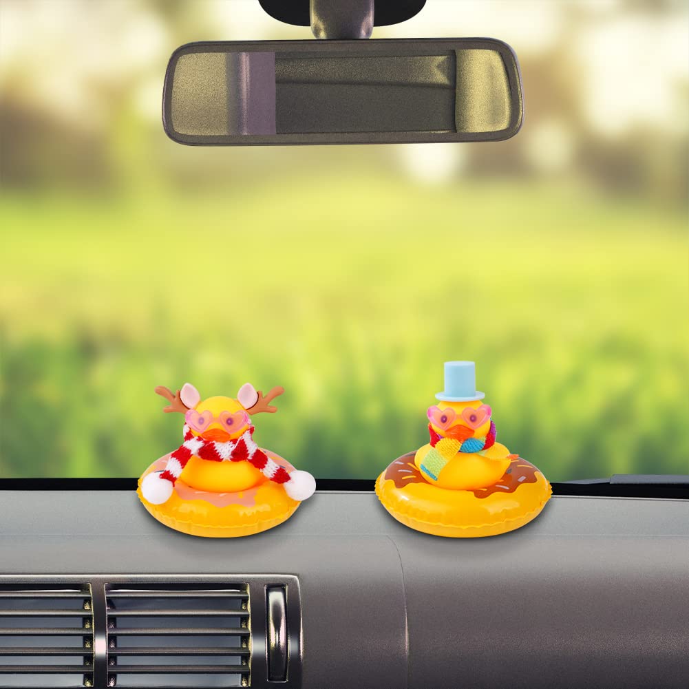 Anatra Di Gomma Per Cruscotto Auto Con Accessori - Giocattolo Divertente Da Bagno Per Decorazione - Foto 12