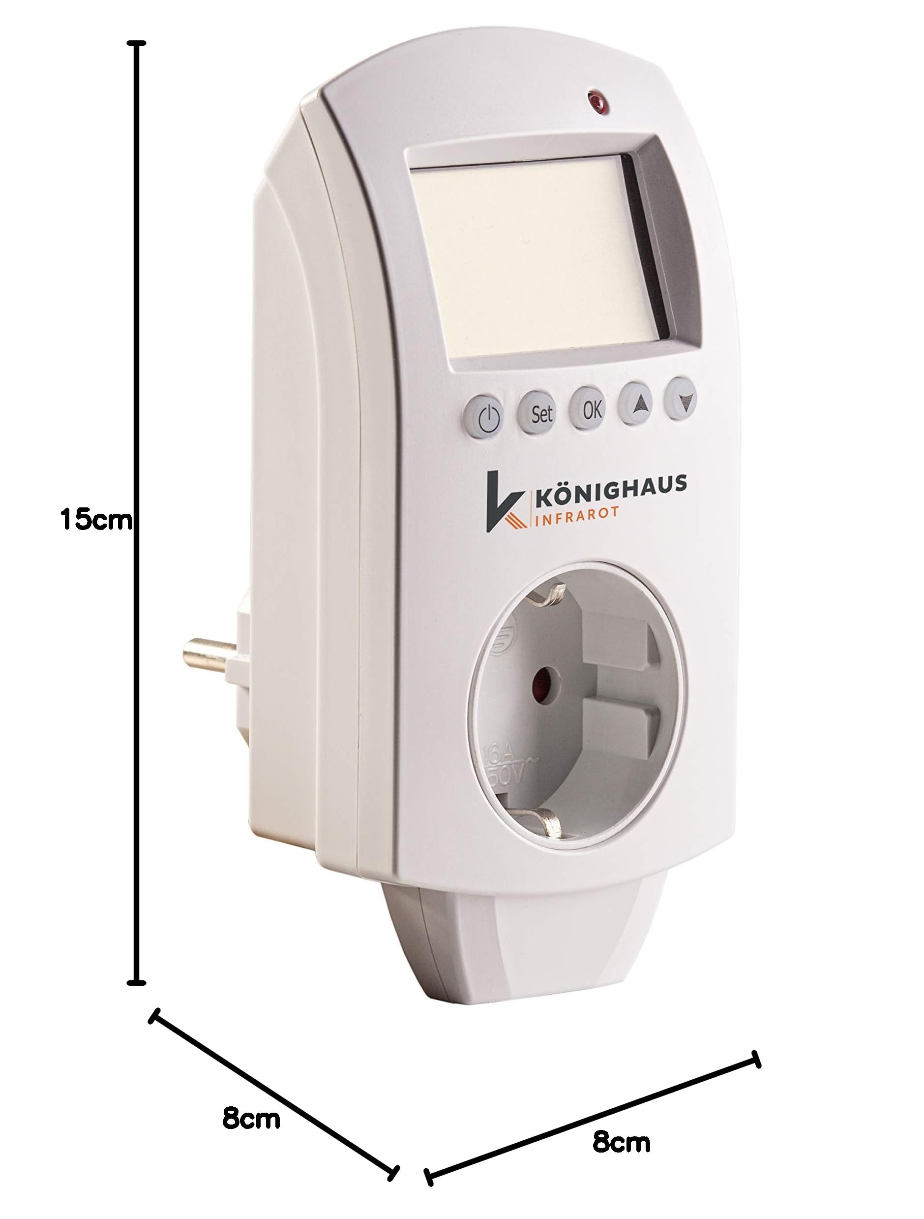 Könighaus Calefacción por Infrarrojos - Termostato Inteligente ✓ Control Mediante Aplicación con Programa Semanal