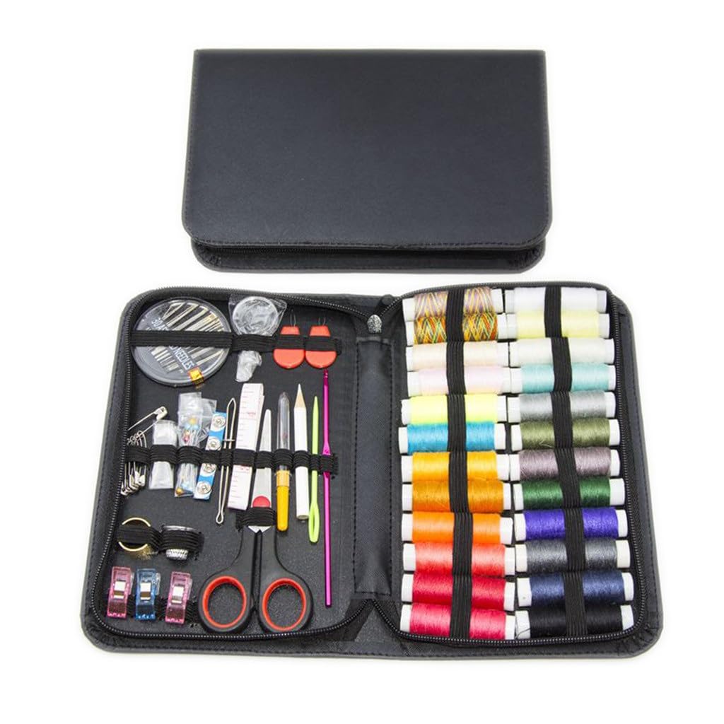 Caja de Costura de Viaje para el hogar, Kit de Costura de 24 Colores, Juego de Costura para el hogar, 94 Juegos de Hilo de Coser
