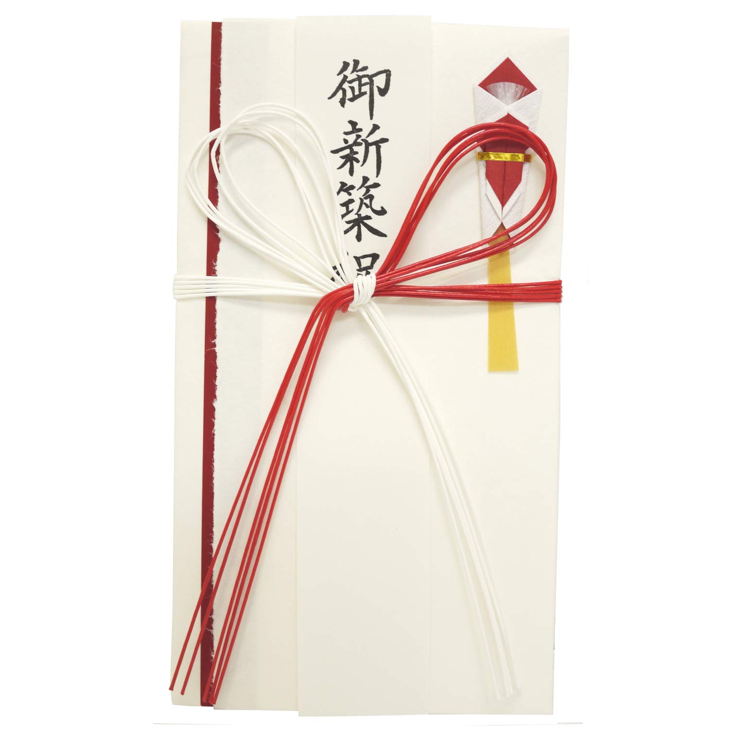 Amazon | 【祝儀袋】 伊予・熨斗工房きわみ 手漉風 耳付金封 花結白赤