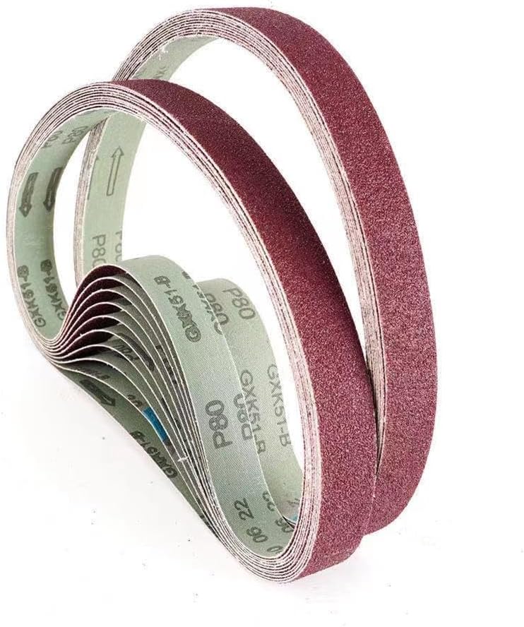 Belt Sander Paper, 10PCS/Set 760 * 25mm Sanding Belts 320-1000 Grits Wood Soft Metal Polishing Sandpaper Abrasive Bands for Belt Sander Abrasive Tool(320#)