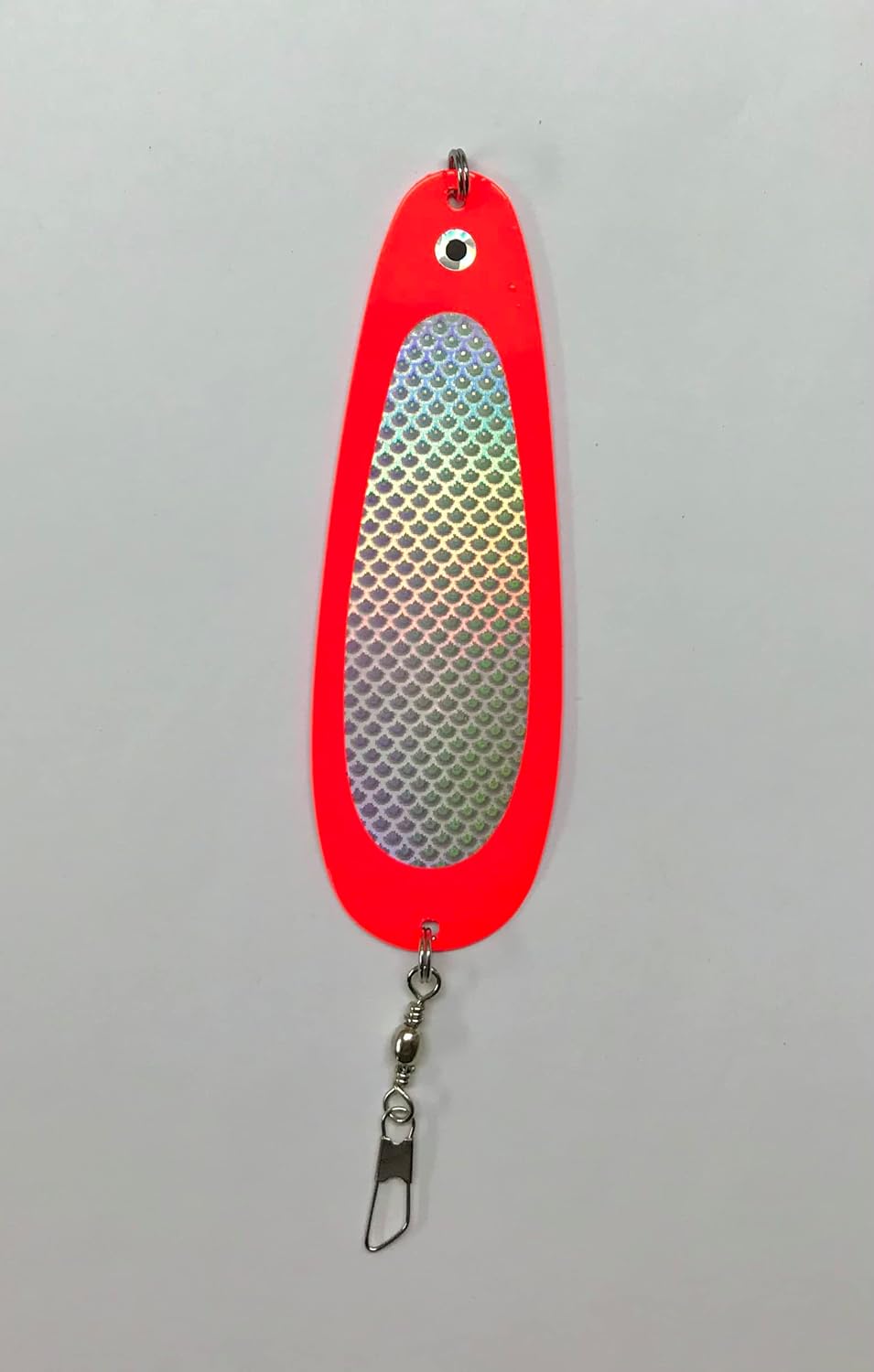 Montana Tackle Kokanee Dodger uv Flo Red/Silver Prism