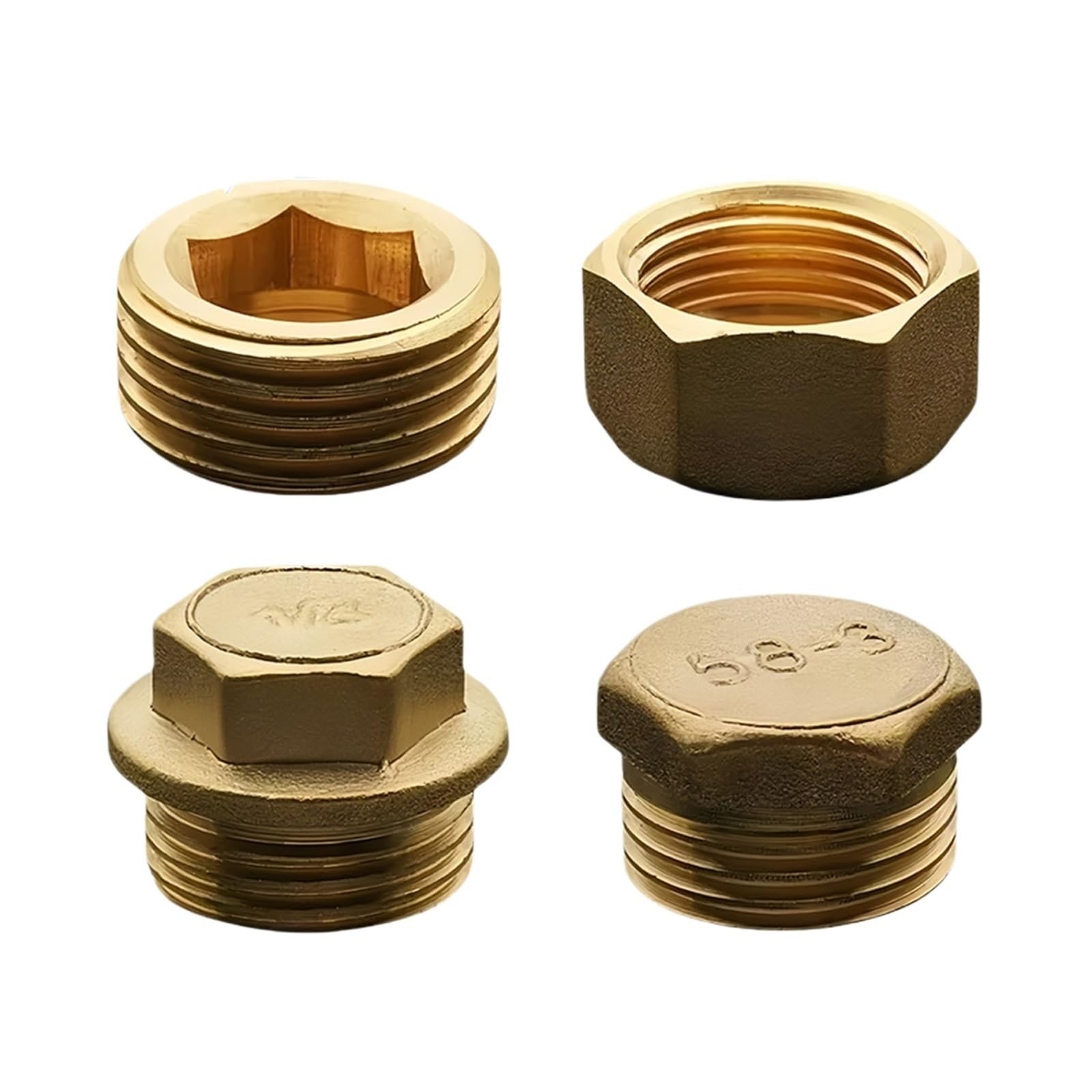 Bouchon femelle 1 1/2 laiton étanche avec tête hexagonale anti-fuite