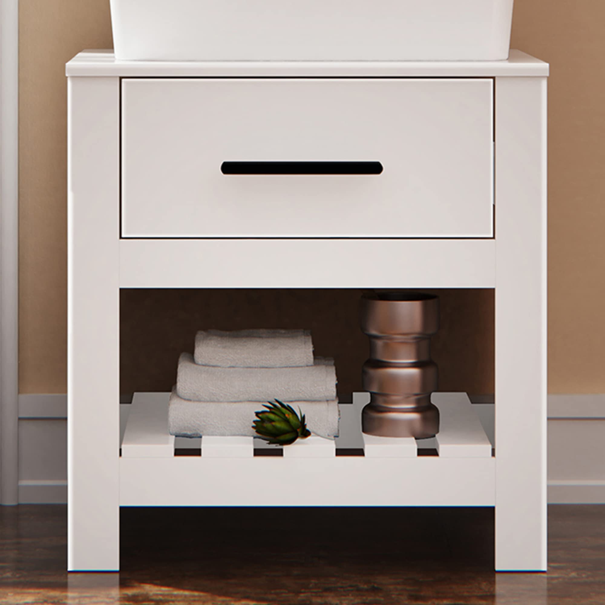 ELLAI Coastal Design Table for 24-in Utility Sink White