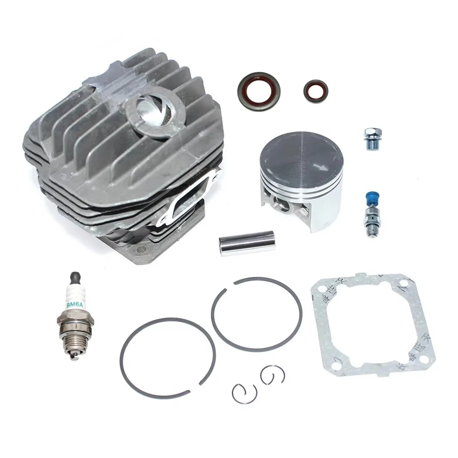 Dingmao Kits de pistones de cilindro de 50mm, pasador de 10mm Compatible con motosierra Sthil MS440Z MS440 044 044R 044W MS440RZ MS440VWZ