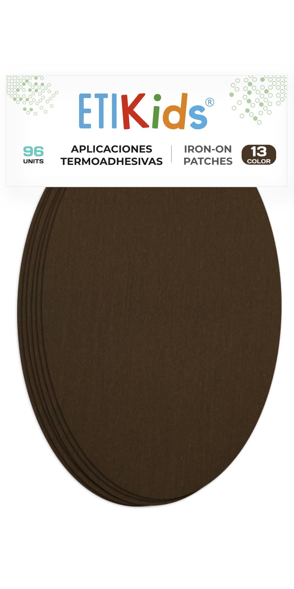 96 Brown Iron-On Fabric Repair Patches โ Knee & Elbow Patches for Clothes, Trousers, Jackets, Sweaters & Shirts, 16 x 10 cm