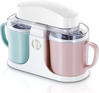 BANYANU Gelatiera, Macchina per Gelato Portatile Home1000ml Macchina per Gelato Morbido Macchina per Gelato per Bambini Cono di Frutta Completamente Automatica Piccola