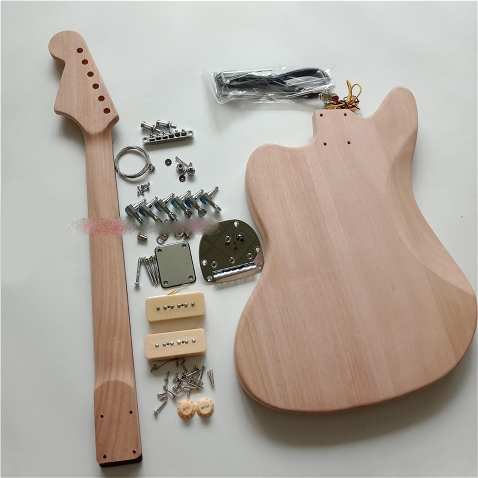 Zestaw Gitarowy Półwykończona Gitara Elektryczna 22 Progi
