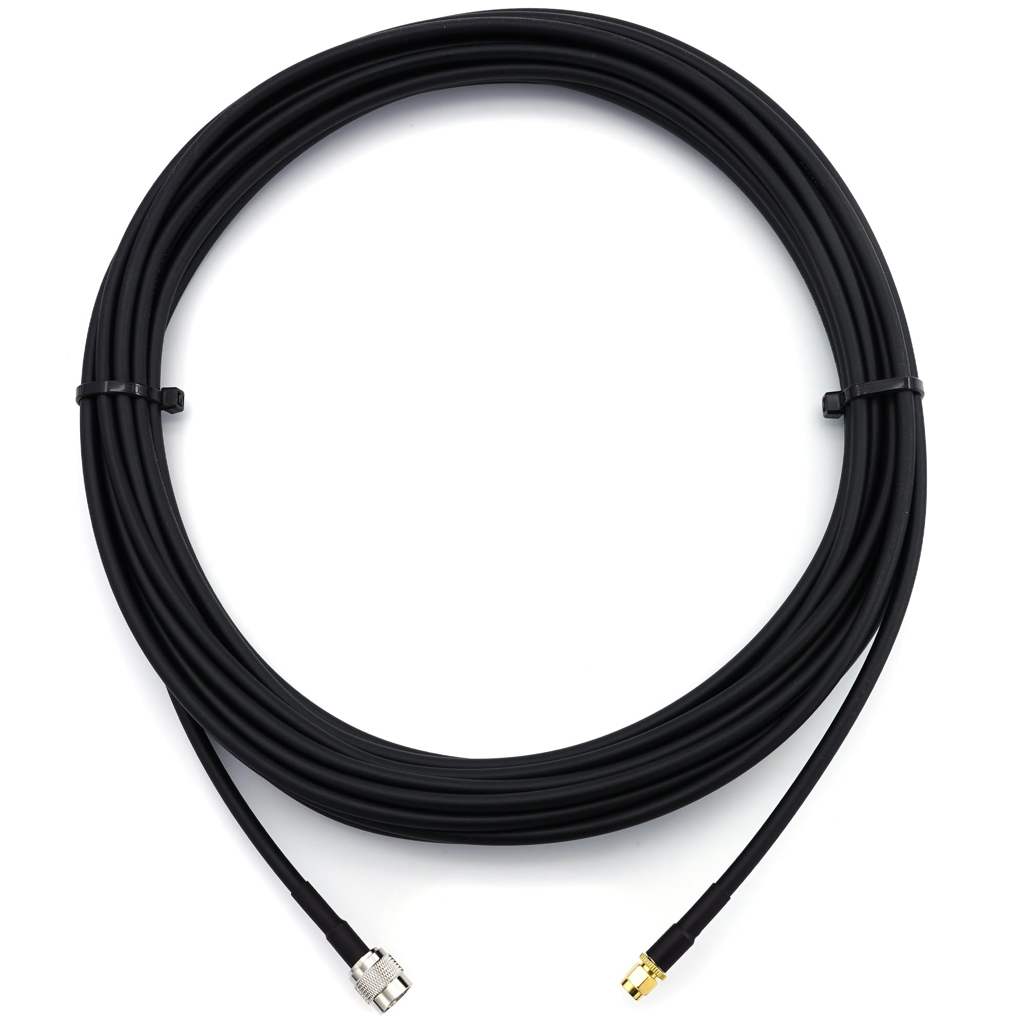 SMA Male to RP-TNC Male Extension Cable 20m / 65.6ft Jumper Low Loss HF240 (LMR 240 equivalent) Coax RF Coaxial for WiFi Antenna Wireless LAN (RP TNC — Reverse Polarity TNC, Female Pin)