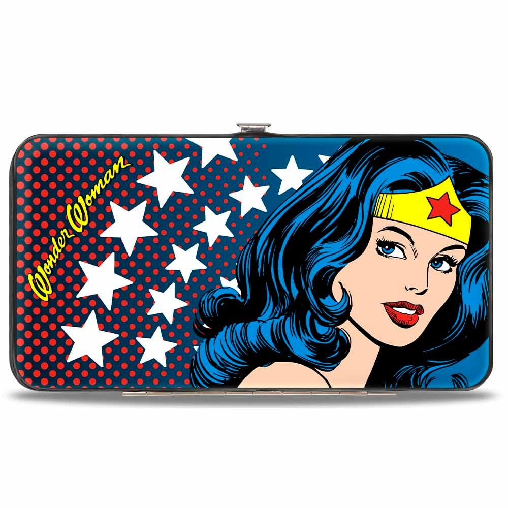 Unisex Hinge Wallet-Wonder Woman Purse, multicoloured, 7" x 4"
