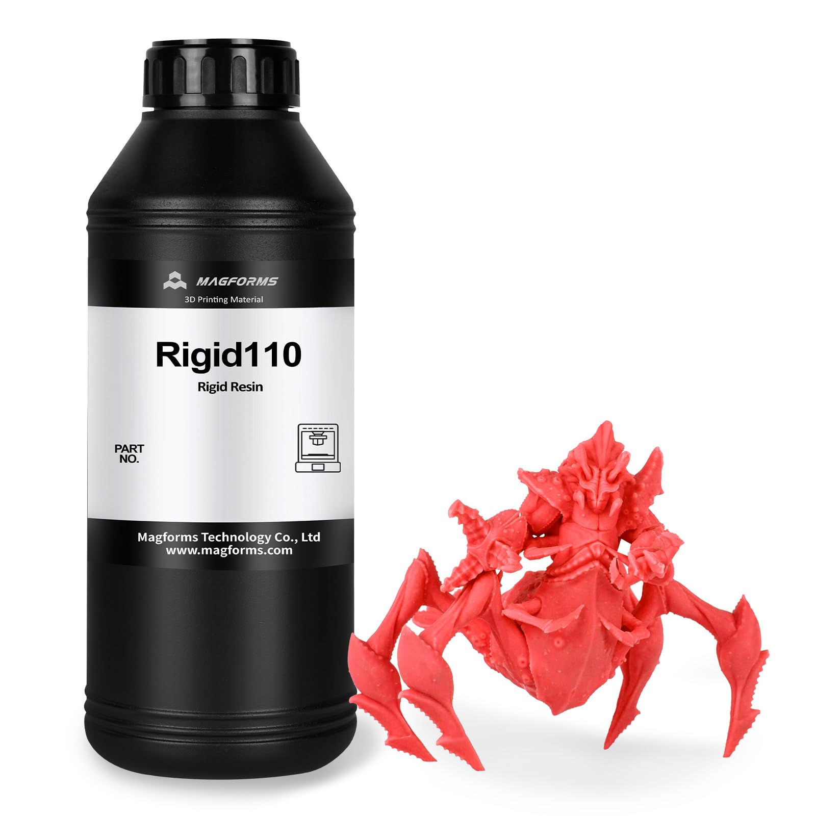 MAGFORMS Rigid110 3D Printer Resin, Ultra-high Stiffness & High Precision, Designed for Engineering/Prototype, Non-Brittle 3D Printing Liquid Resin
