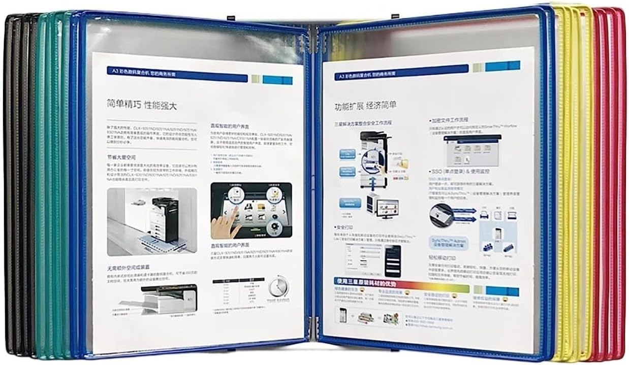 IUokLU Wall Mounted Reference System, 20 Pockets Display Units Flip Folder,Hanging Wall File Organizer,A4 Book,Presentation Project for Files