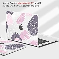 Vista 3 de Teryeefi Compatible con M4 M3 M2 MacBook Air de 15 pulgadas 2024 2023 Funda Modelo A3241 A3114 A2941 con Pantalla Liquid Retina, Cubierta Protectora