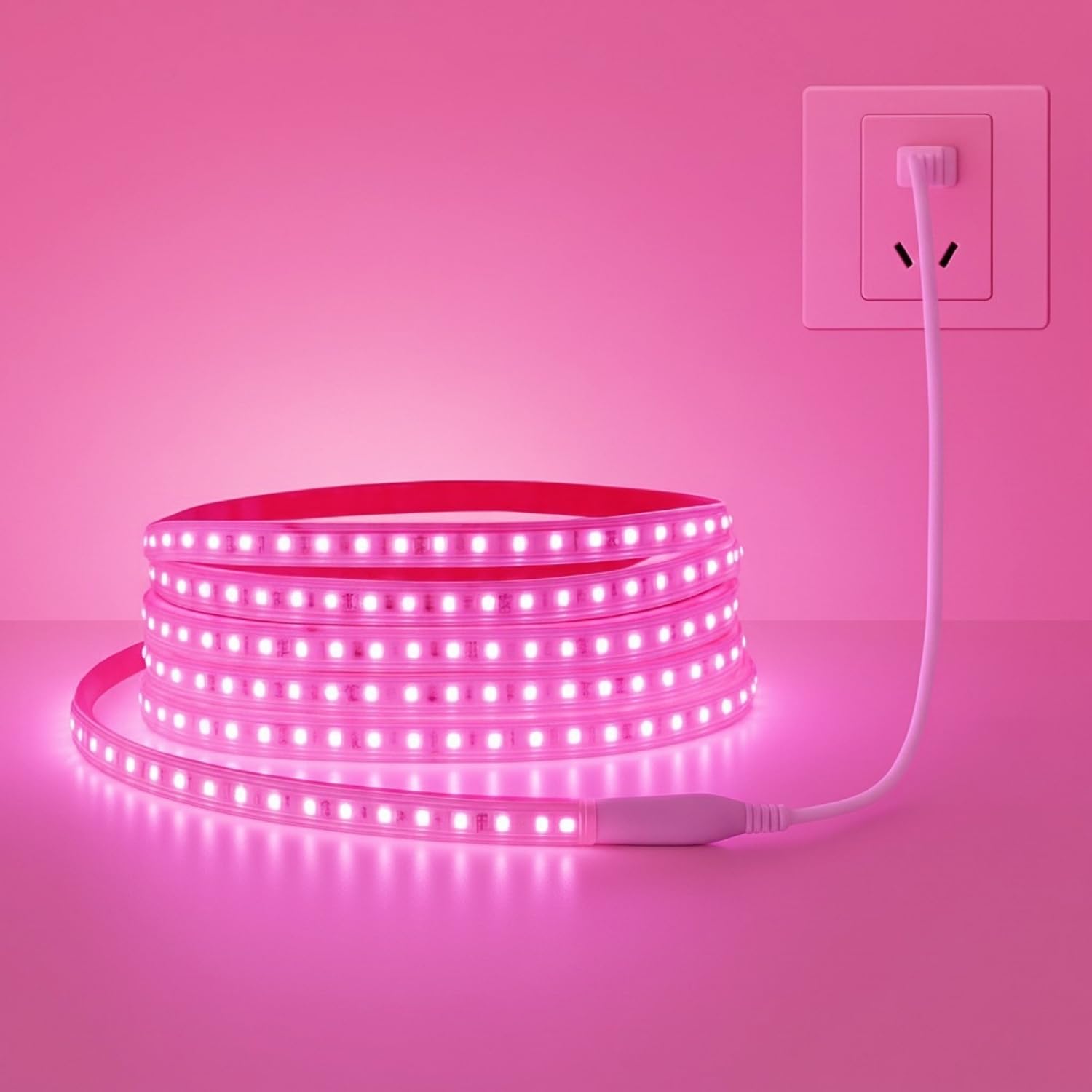 One94Store 8 Meter LED Rope Light for Decoration-Waterproof Decorative Lights, SMD Cove Light for Ceiling LED Pipe Light for Home Décor Led Strip Lights for Diwali Decoration (Pink)
