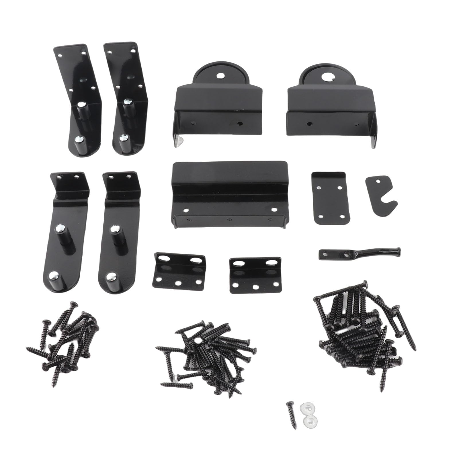 Topiky Kit Hardware per Cancelli Scorrevoli per Carichi Pesanti, Accessori per Cancelli a Rulli con Cuscinetti a Sfera, Kit Rulli per in Acciaio Al Carbonio Chiusura della Porta Stabile e Liscia