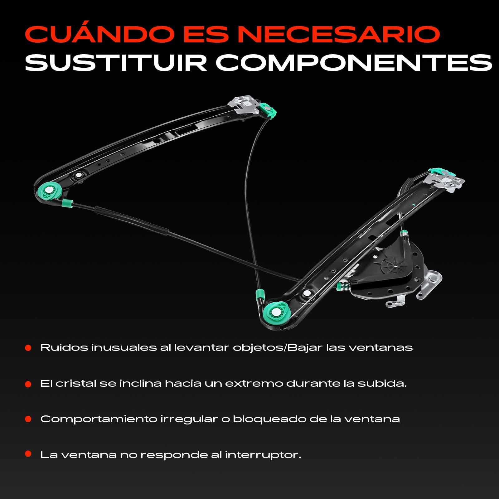 Frankberg Elevalunas Delantero Izquierdo Compatible con 3er E46 316 318 320 323 325 328 330 Limusina Familiar 1998-2005 Sustituir# 51337020659