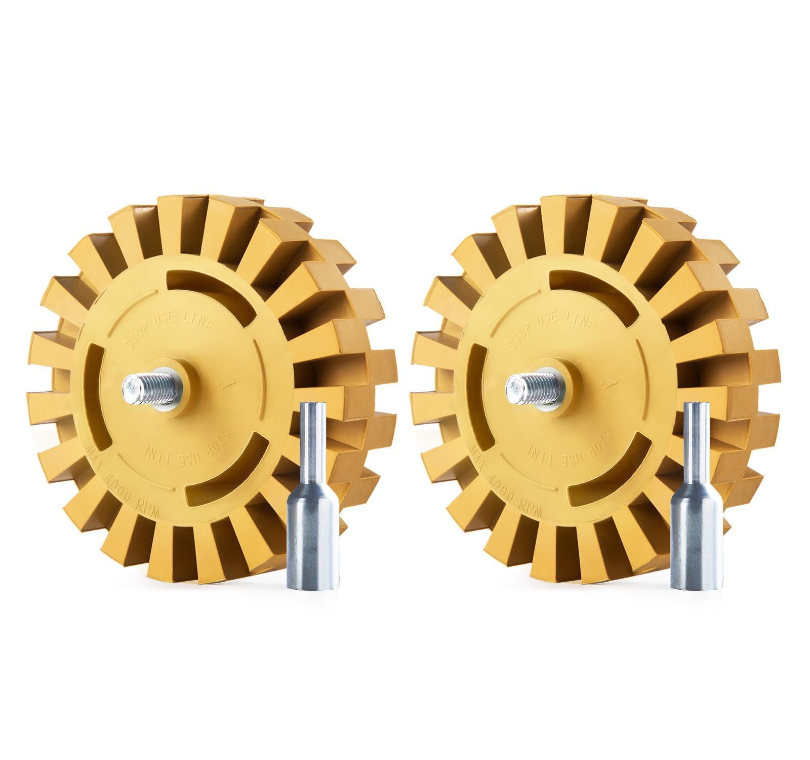 CowboyBOB 2 Pack Decal Remover Eraser Wheel Rubber Eraser Wheel for Drill Removes Car Stripes Vinyl Tapes and Graphics Rubber Eraser Wheel Tool Kit