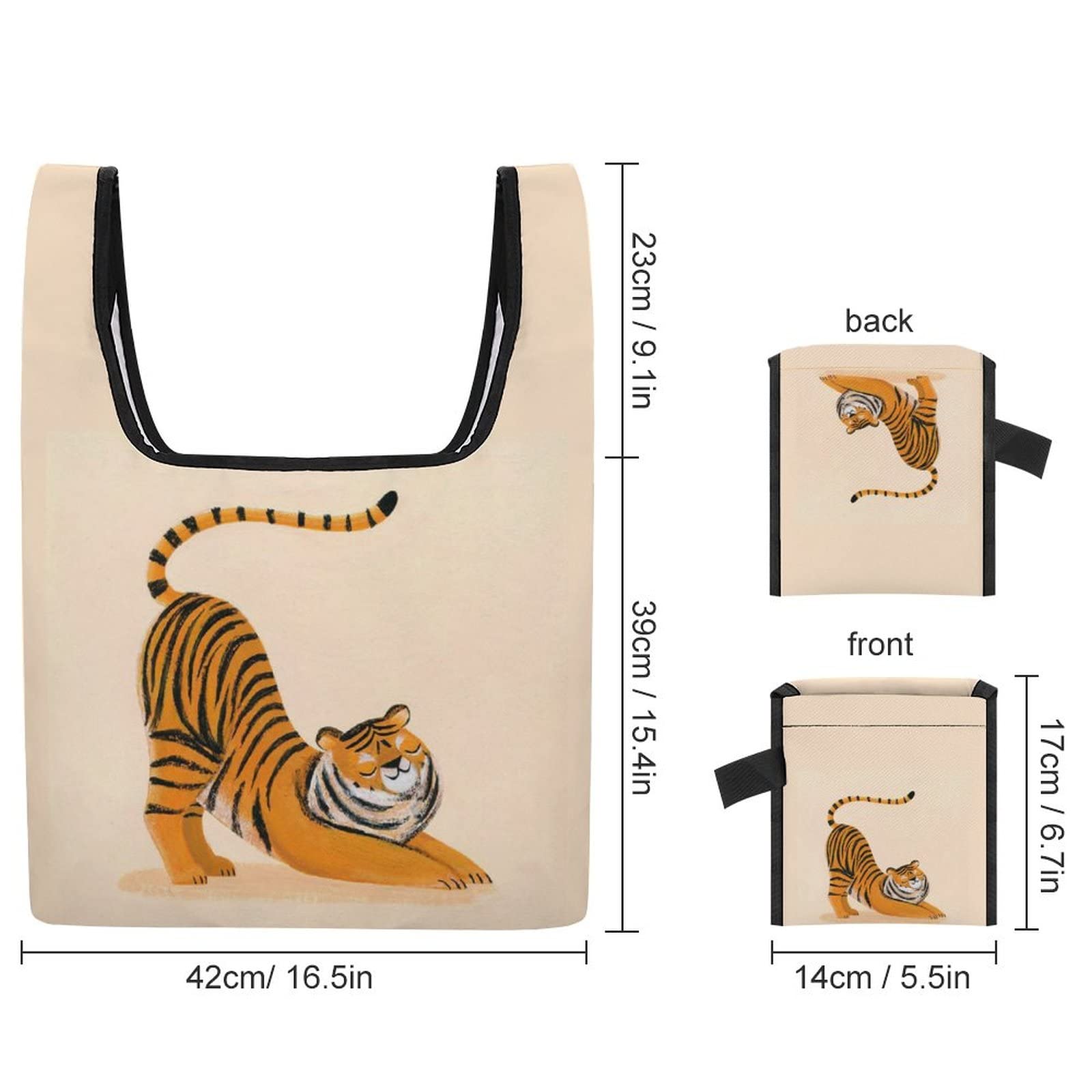 Amazon.co.jp: エコバッグ 折りたたみ タイガー 虎 トラ とら 可愛い 