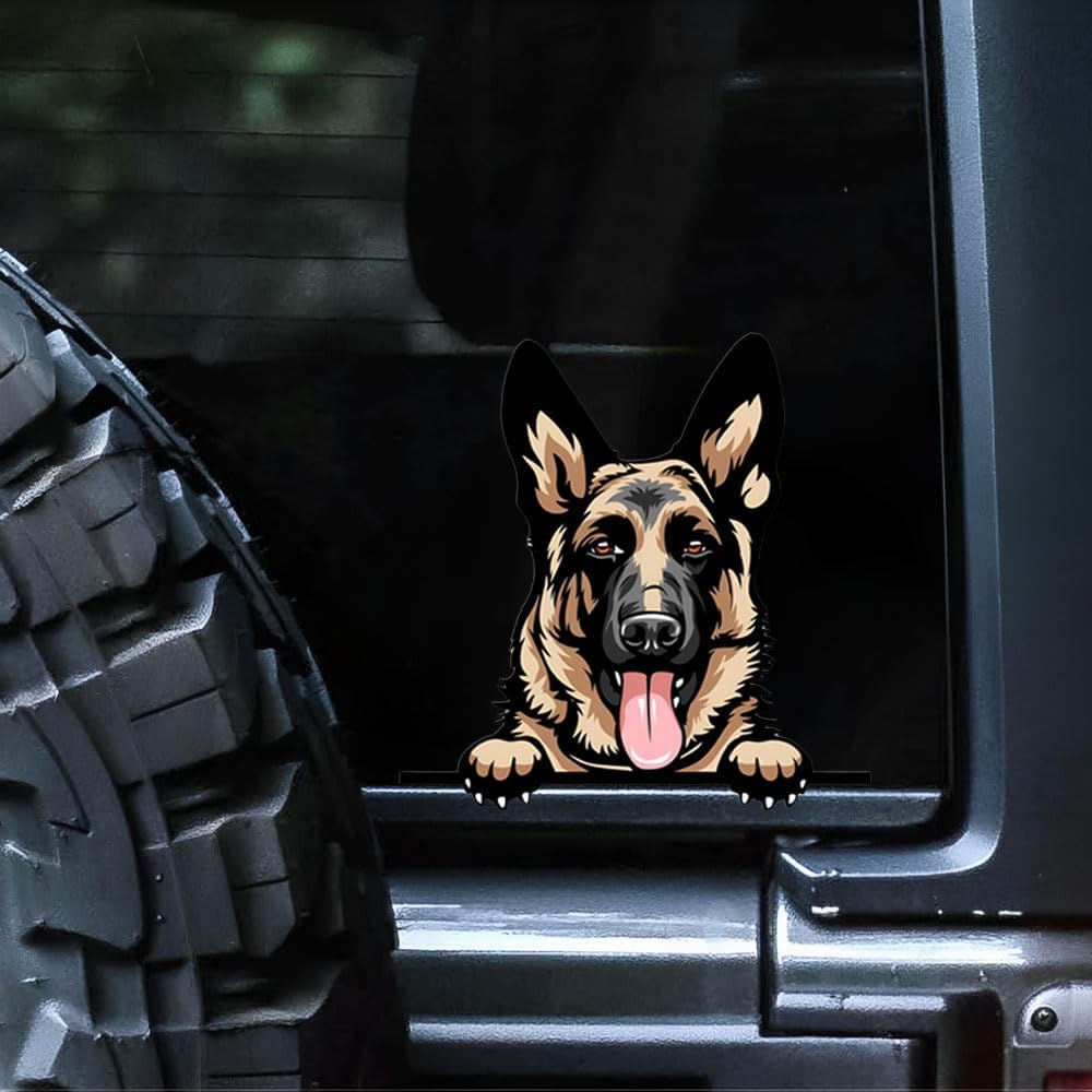 German Shepherd Dog Car Stickers Bumper Stickers 2-Pack Waterproof Stickers for Laptops Bottles Cars Motorcycles Windows Helmets Walls B003 - Image 3