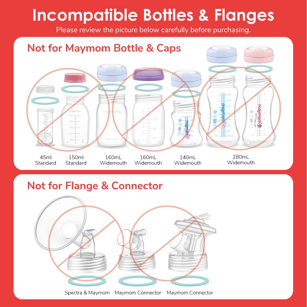 Maymom O-Ring di Tenuta per Biberon, Set da 6 Pezzi