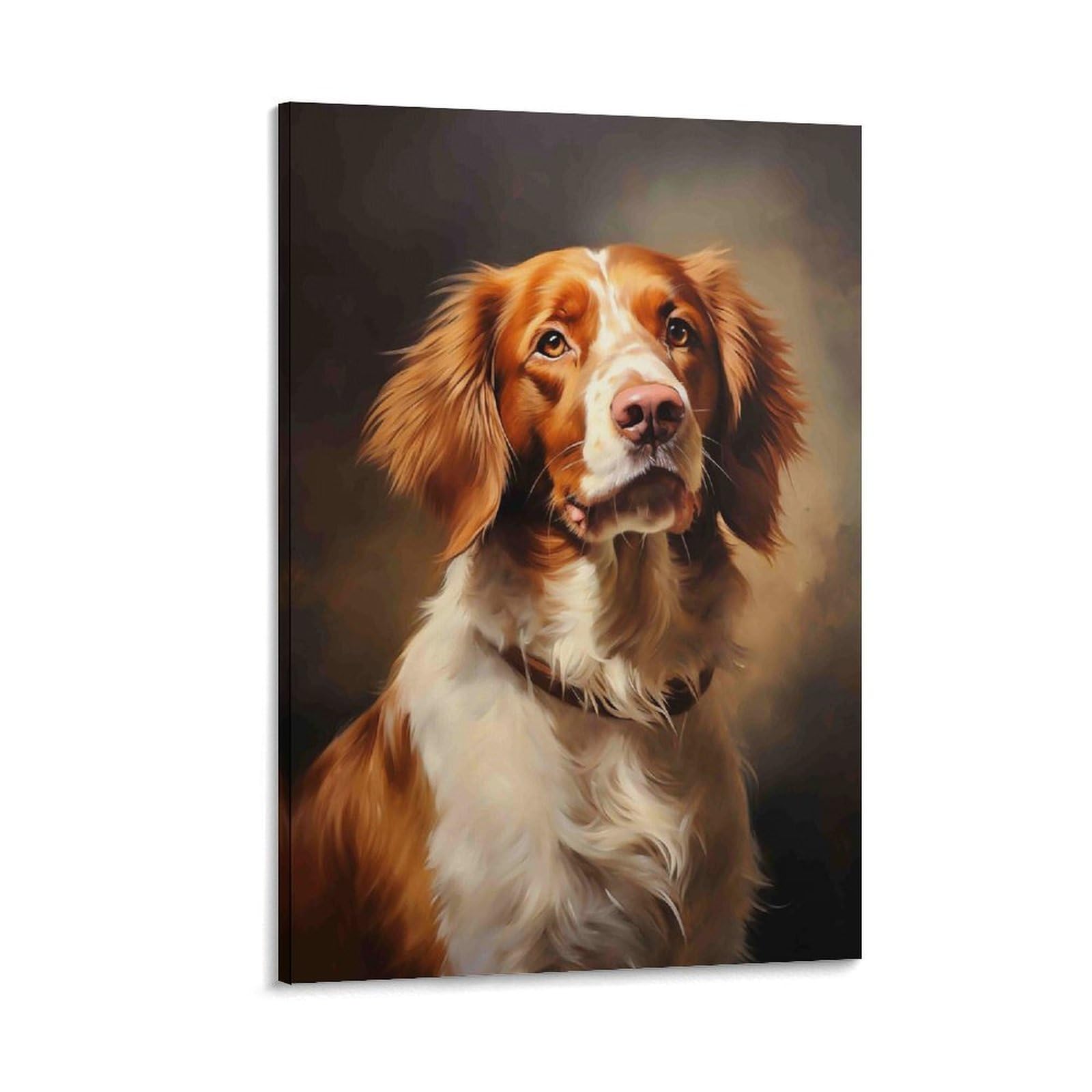 DHBANEIOK Dog Portrait Painting Wall Decor Poster Canvas Prints Picture Modern Wall Art Picture Wall Hanging for Bedroom Living Room Decor 20x30inch(50x75cm)
