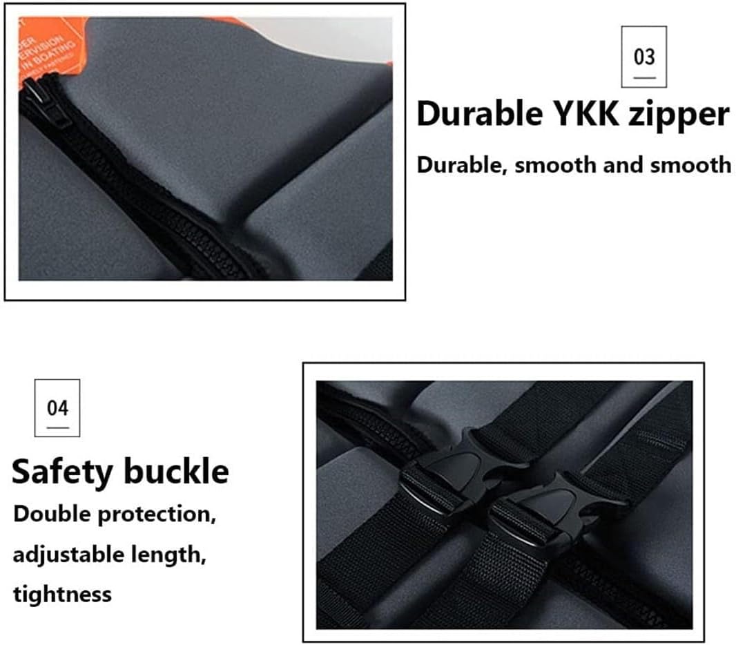 Adult Buoyancy Vest, Neoprene Swim Jacket, Safety Wear for Water Sports, Perfect for Diving Surfing Paddle Boarding