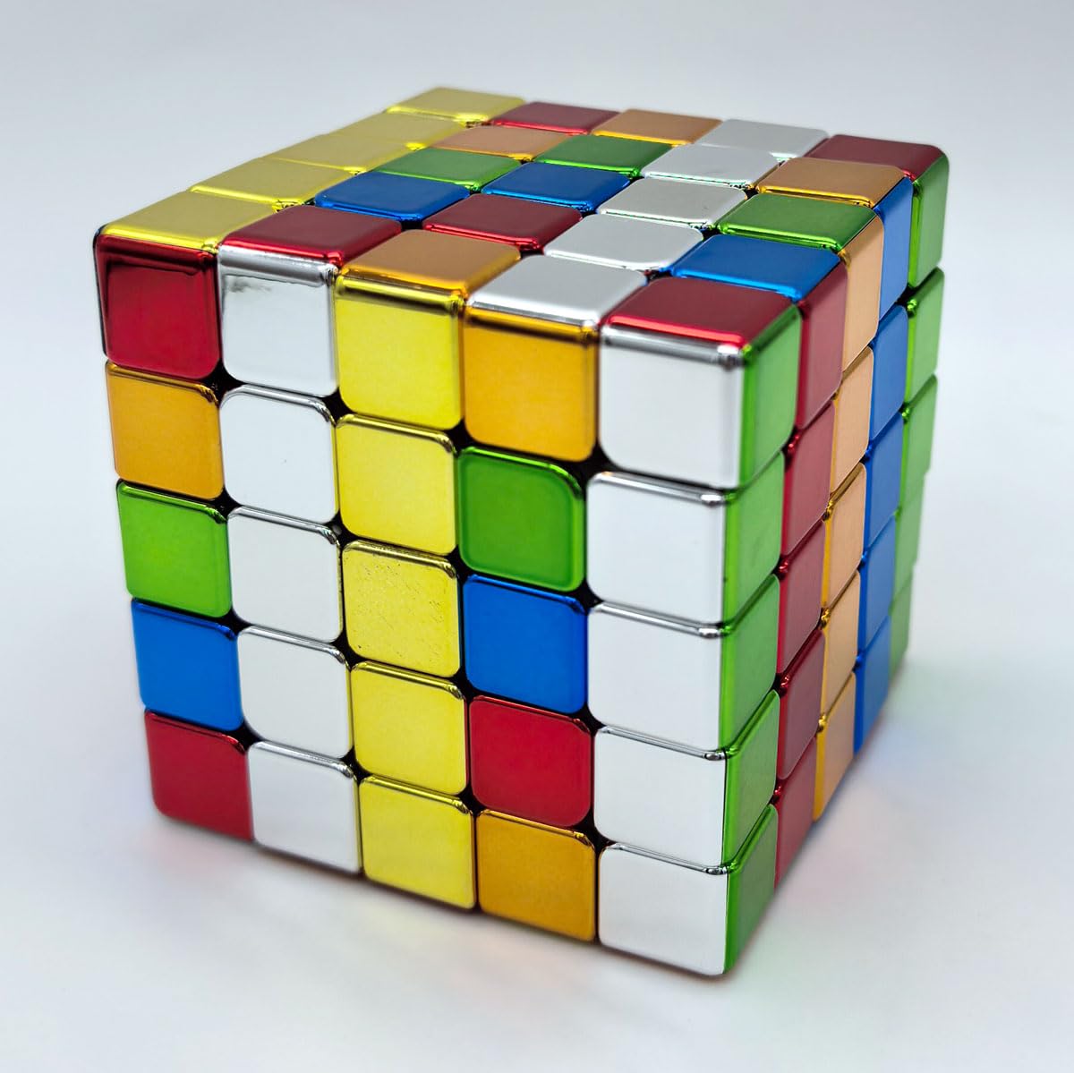 Willking Metallic Mirror Reflective 5x5 Speed Cube Metallic 5x5x5
