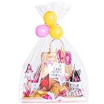 Morepack Extra Large Cellophane Bags for Gift Baskets 50x60 Inches,Jumbo Big Clear Cellophane Bags 20Pieces