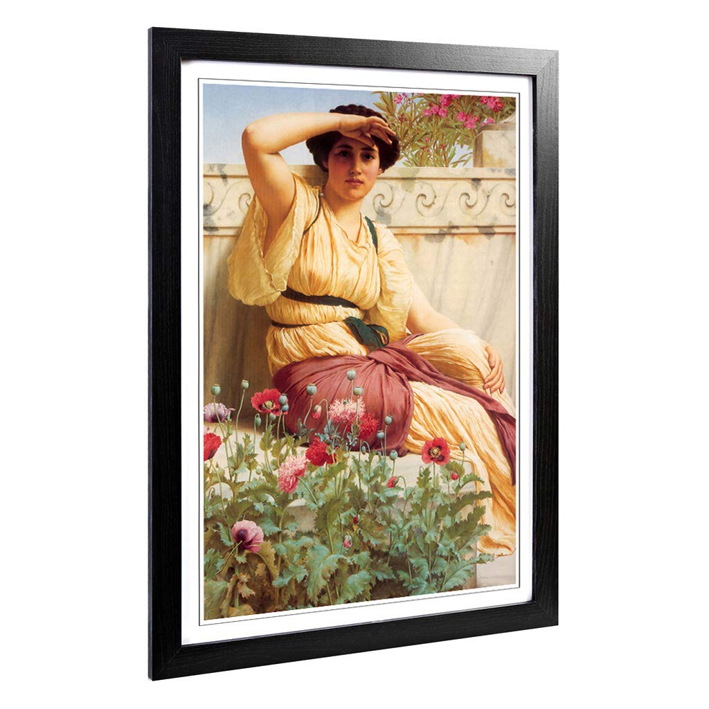 Big Box Art Framed Print of John William Godward A Tryst Design | Wall Art Picture | Home Decor for Kitchen, Living, Dining Room, Bedroom, Hallway, Office, Black, A2 / 24.5x18 Inch / 62x45cm