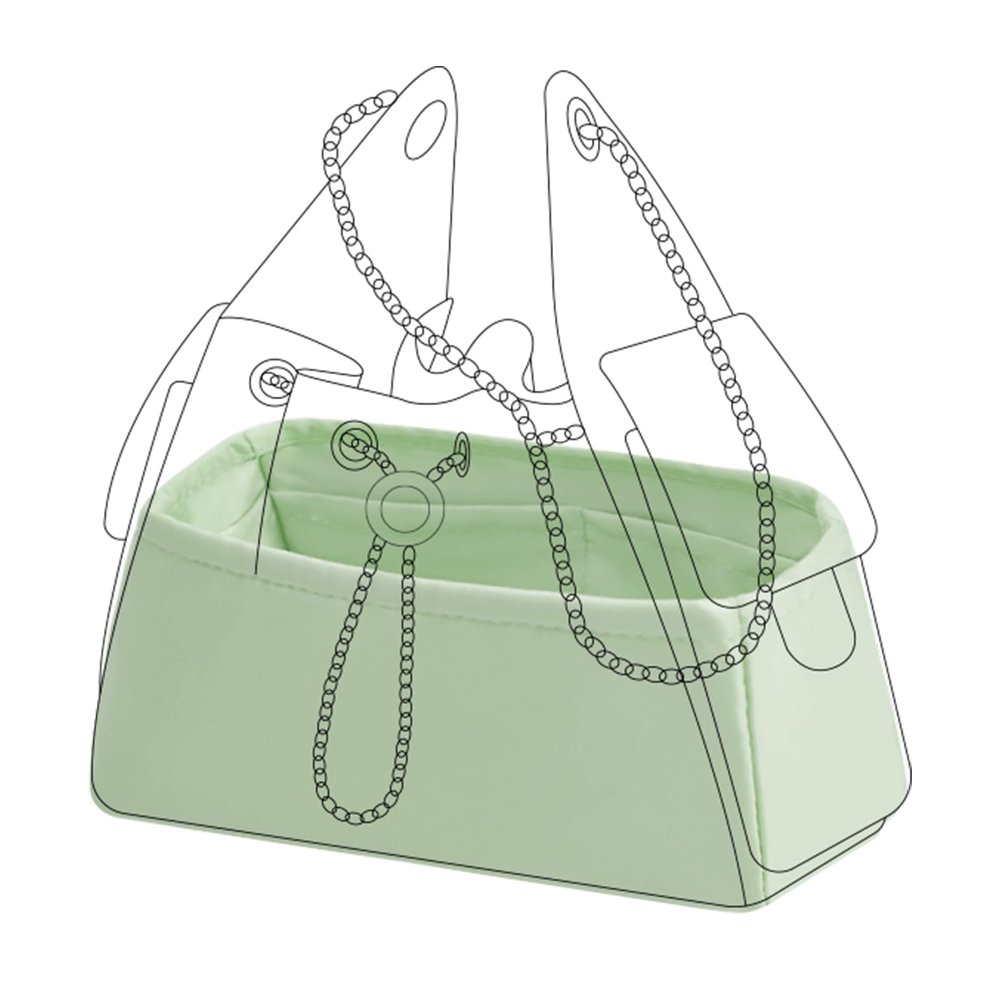 Amazon.com: DGAZ Silk Purse Organizer Insert Fits Chanel 25