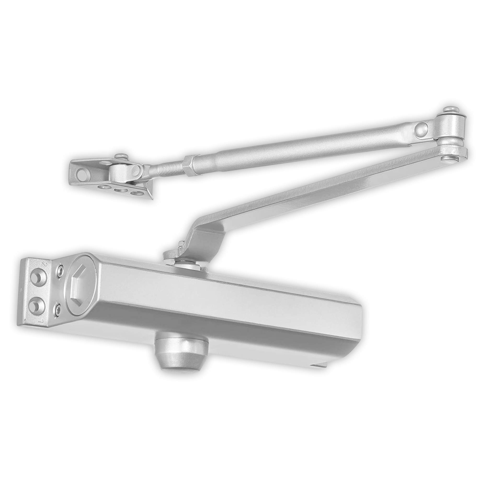 Impex Heavy Duty Door Closer Single Speed Automatic Adjustable Hydraulic Closer Aluminum Alloy Body Auto Door Closer with Easy Installation for Residential and Light Commercial Use (Silver) (B08ZKNT16W) Amazon Price History, Amazon Price Tracker