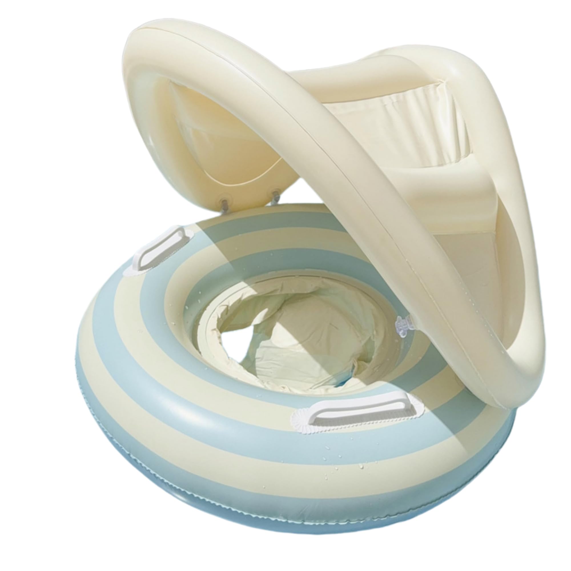 Baby Pool Float With Canopy, Kids Floating Rings with UV Sunshade Canopy,Comfortable Adjustable PVC Float Trainer for Babies and Kids, Perfect Pool for 6-36 Months