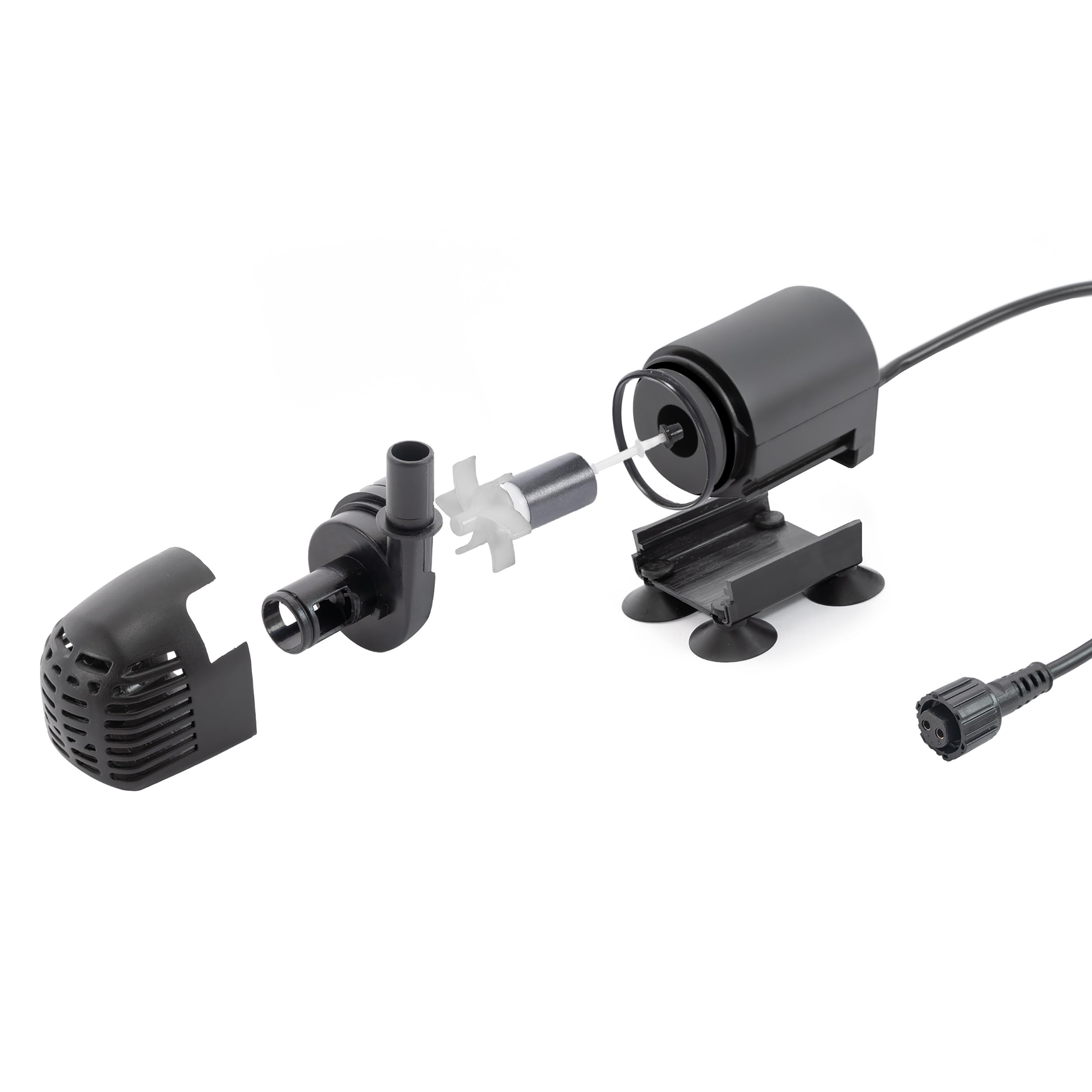 esotec Pompe de bassin WaterSplash 470 avec kit d'arrosage - Pompe de fontaine 12 V/CC pour étang de jardin et jeu d'eau - Pompe de rechange IP68 101050