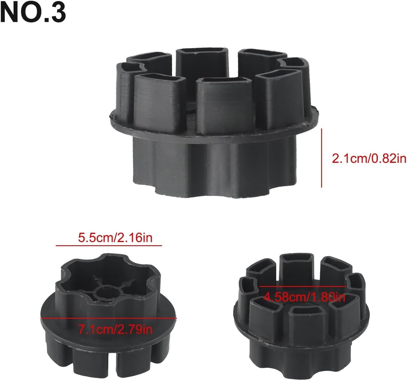 Electric Car Tire Adapter, Ride On Toy Wheel Connector, Plum Blossom Gearbox Coupler for 390 550 570 Motor, 12 Inch Pneumatic Tire Clip, Double Drive(No.3)