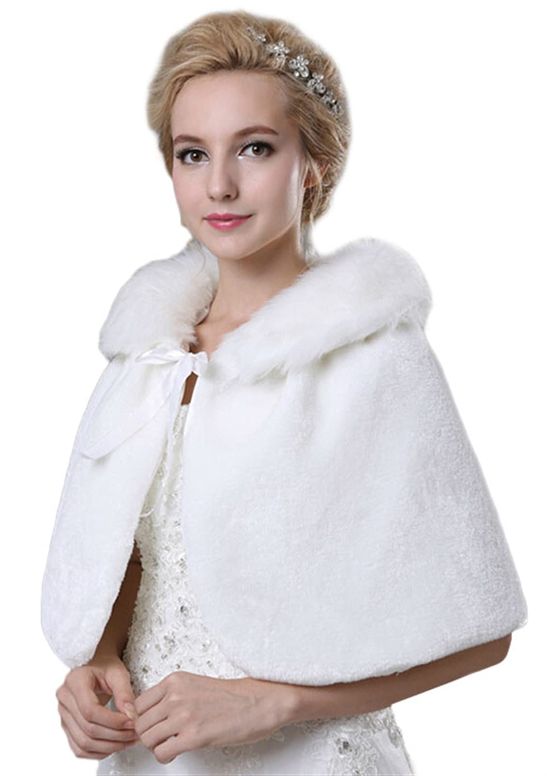 Lifup Mujer Estolas de Pelo Sintetico, Capa Invierno para Fiesta Bodas Novia