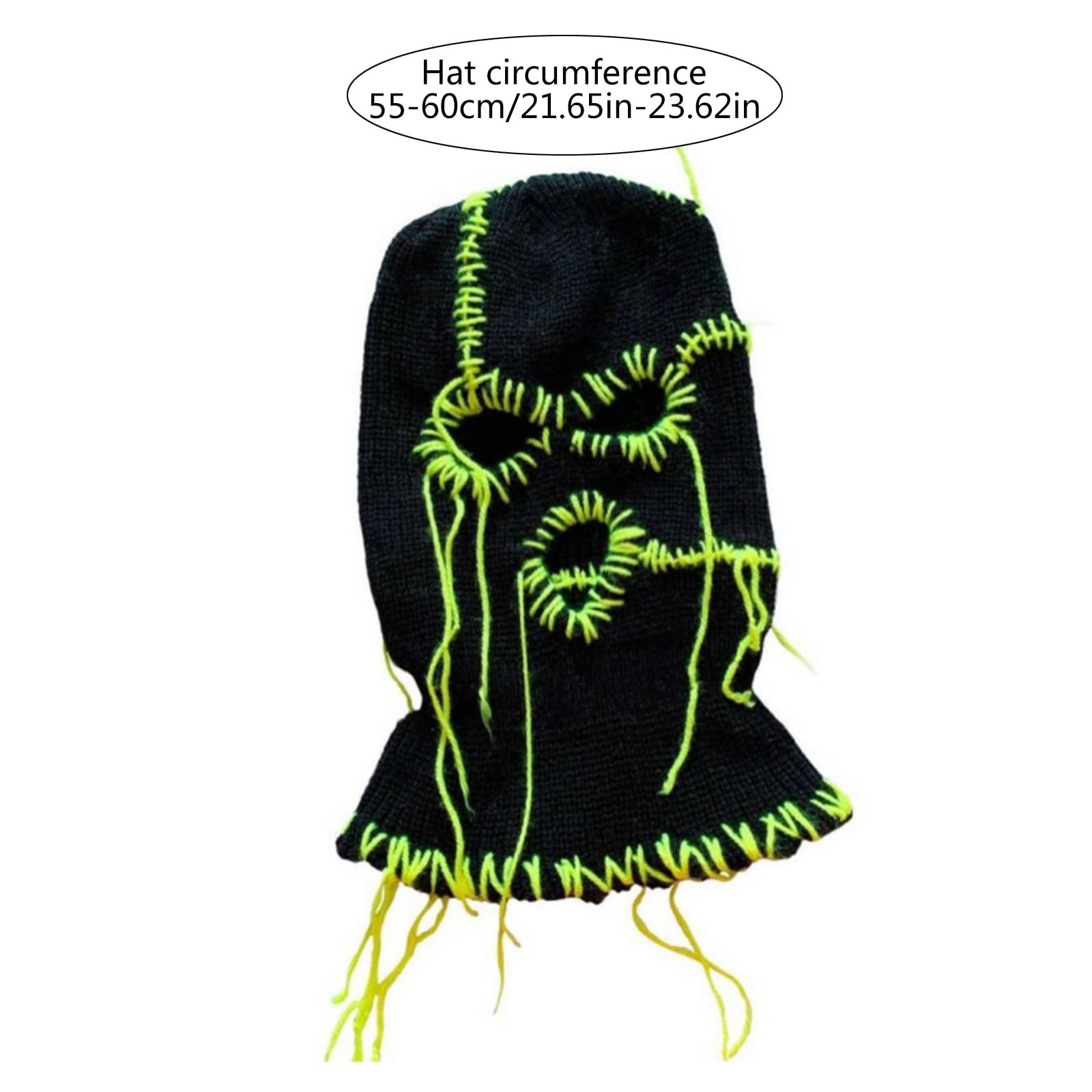 Cagoule Cornes De Diable Halloween - Chaud Et Fluorescent - Pour Femmes Et Hommes - Fêtes Et Déguisements
