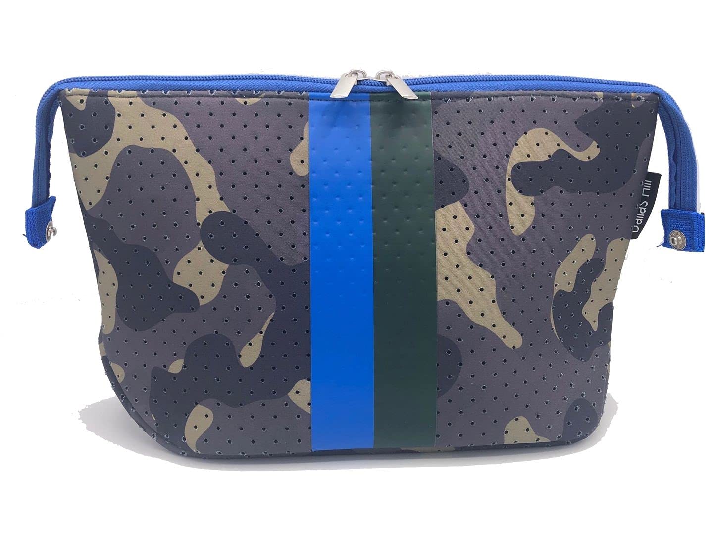 Neoprene Green Camo Mini Beach Tote Cosmetic Womens Sports Travel Gym Studio Office School Pool Women Teen Girls Family Baby Teacher Bag Catchall by Dallas Hill