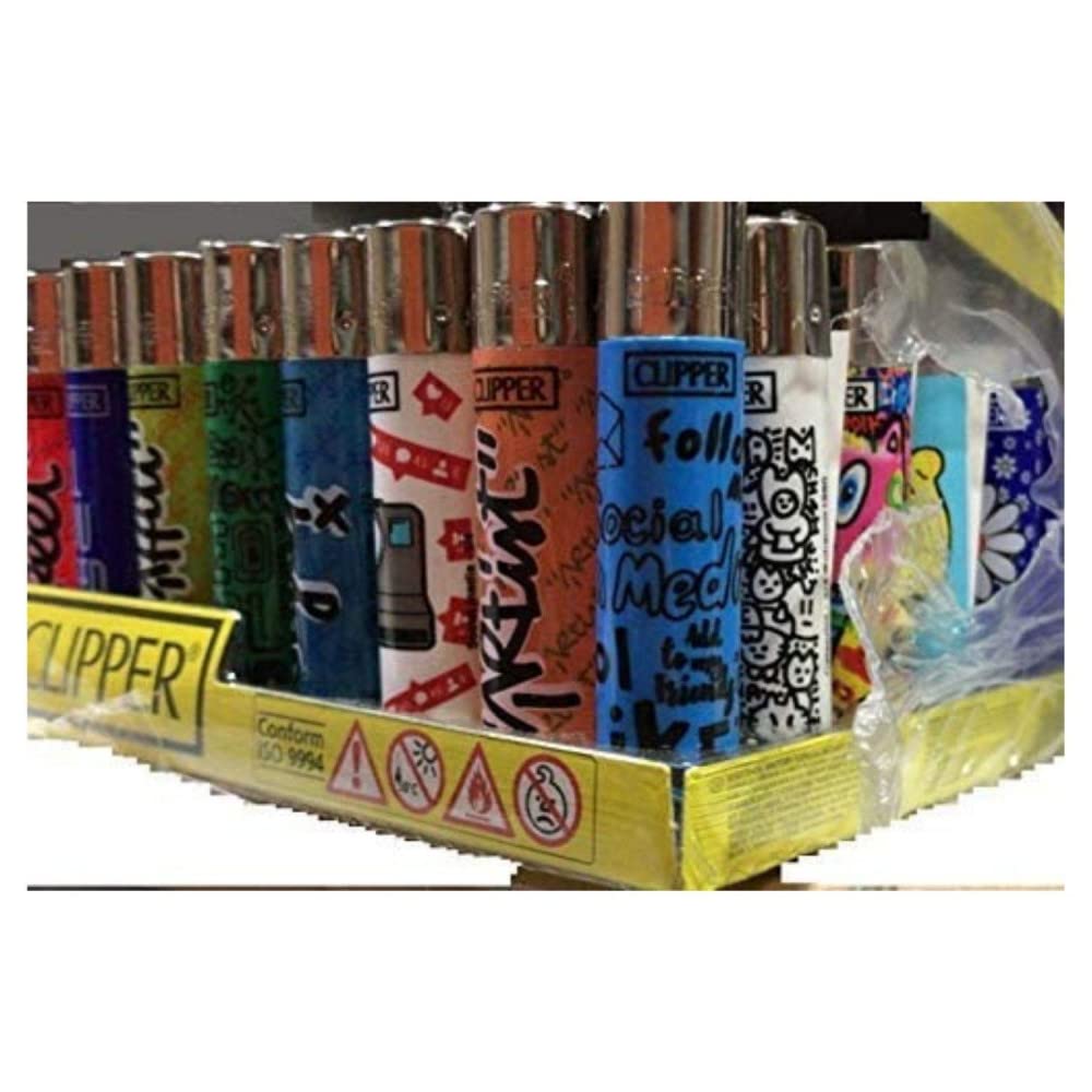 CLIPPER 48 Large Collectable Lighters Assorted Graphics