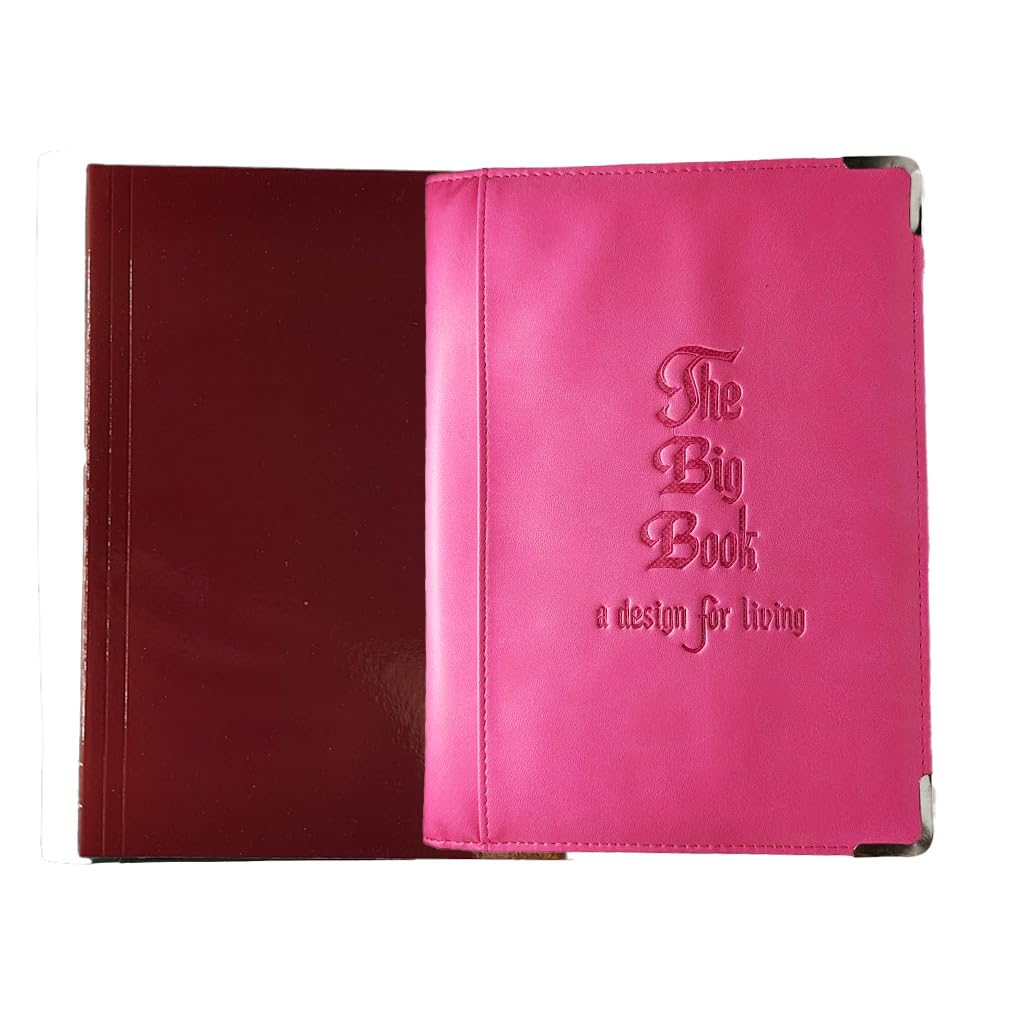 Study Edition Big Book with Pink Bookcover. You get Both. Alcoholics Anonymous Study Edition with Pink AA Bookcover with Big Book Study Edition of Alcoholics Anonymous Included You Get Both