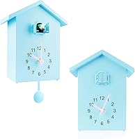 Vista 10 de KEYPOWER - Reloj de cuco, reloj de pared de cuco, sonidos de pájaros de cuco o llamada, péndulo de reloj con diseño, casa de pájaros, arte de pared