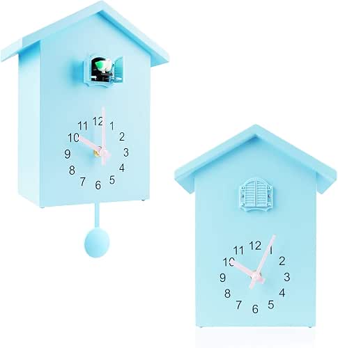 KEYPOWER Cuckoo Clock Cuckoo Wall Clock,Cuckoo Bird Voices Call, Design