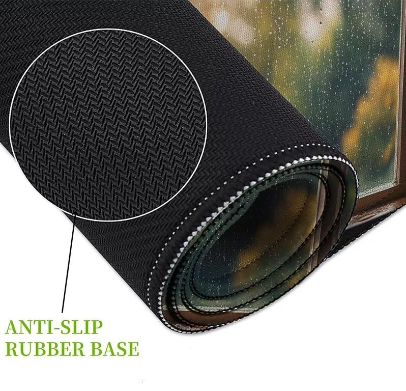 Tapis de souris grand format PC antidérapant avec bords cousus imperméables - 5