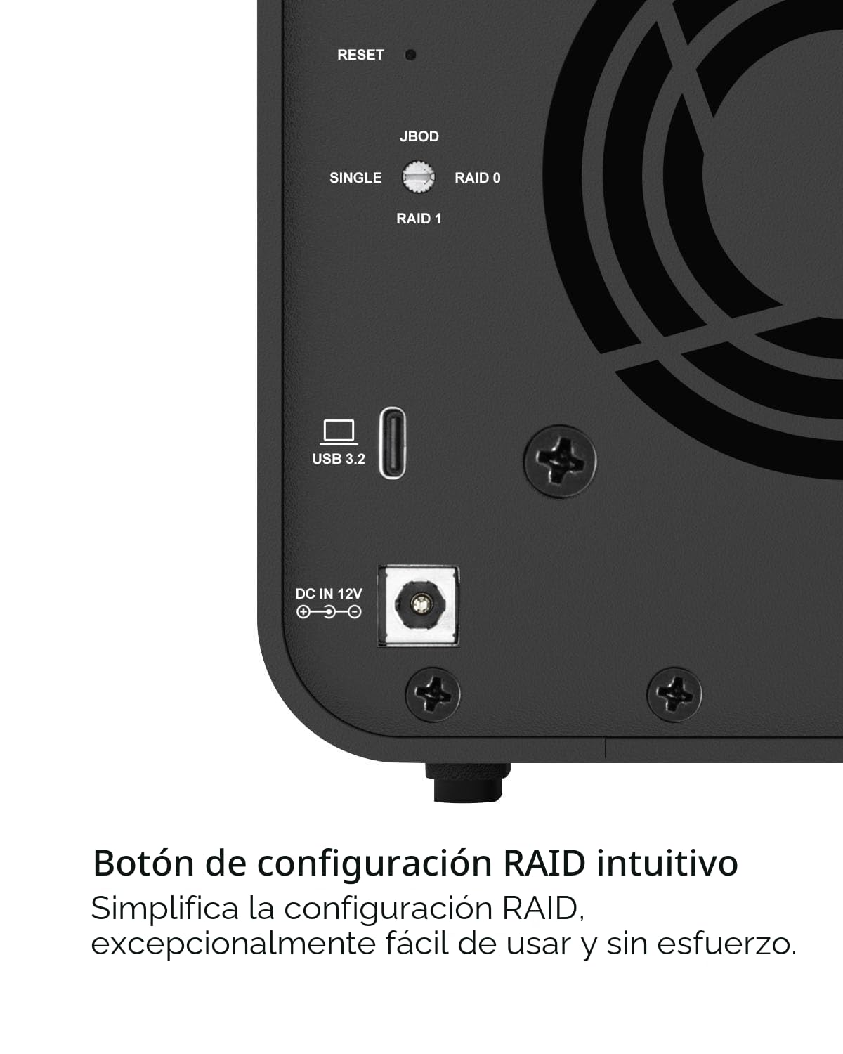 TerraMaster D2-320 USB 3.2 (Gen2) 10 Gbps de Almacenamiento Externo para Disco Duro Externo Soporte Raid 0/1/Single/JBOD (sin Disco Duro)