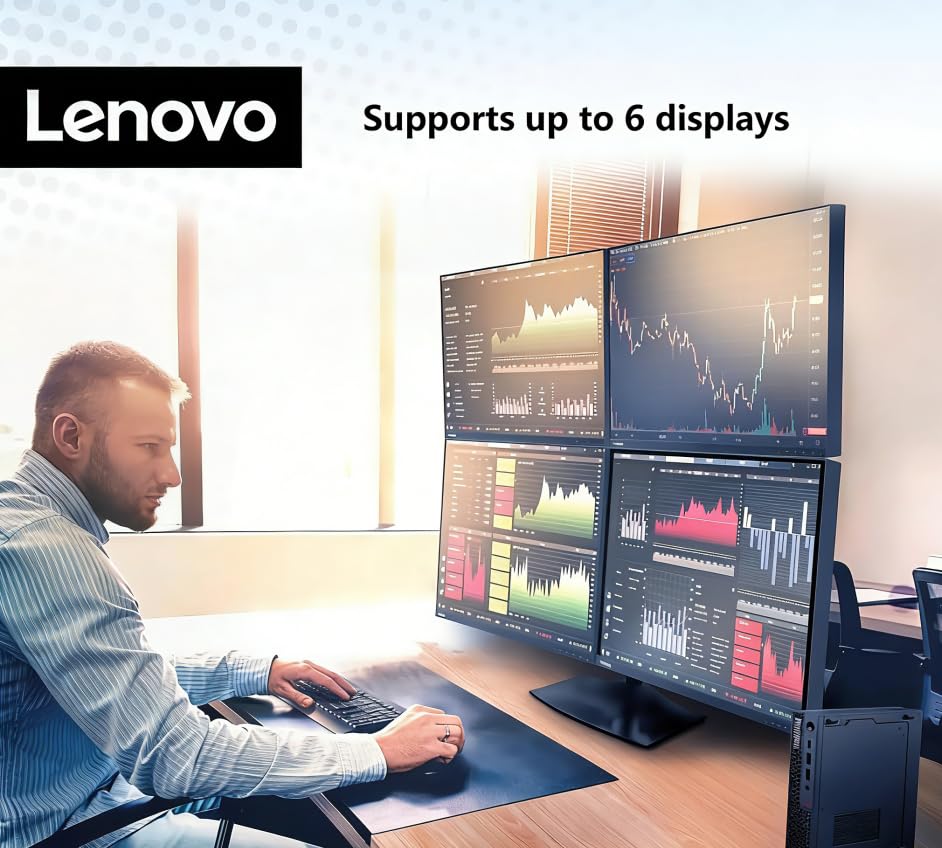Image of Lenovo ThinkStation P3 Tiny Desktop Computer | Intel Core Ultra 5 CPU (10 Cores, Up to 4.9GHz) | 32GB DDR5 RAM, 2TB SSD | NVIDIA RTX A400 Graphic (4GB GDDR6 RAM) | WIFI7 | Dual 4K Display Support