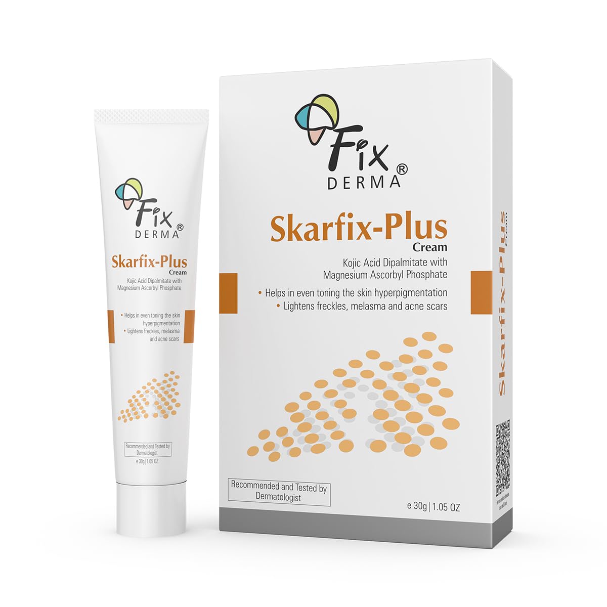 Fixderma 2% Kojic Acid + 1% Arbutin Skarfix-Plus Scar Removal Cream | Hyperpigmentation Removal Cream and Acne Scars Removal Cream | Helps to Reduce Melasma- 30 gm