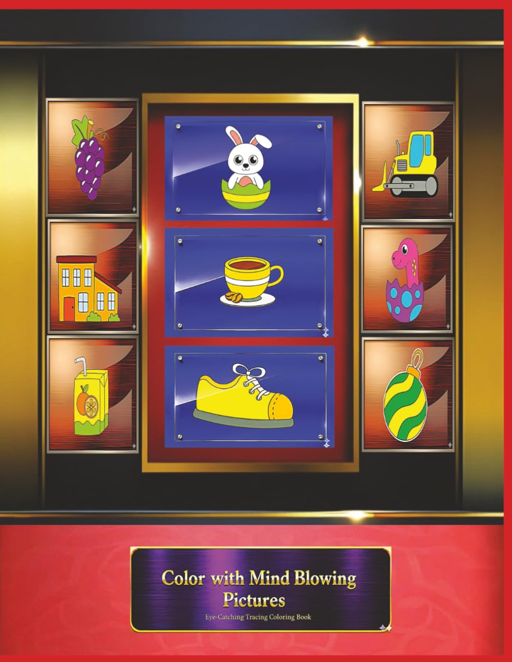 Color with Mind Blowing Pictures Coloring Book: 50 Simple and Eye-Catching Multi-Scene Coloring Adventures with Cute and Bold Designs ages 4-8.