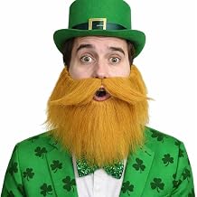 Honcloud Mens Realistic Fake Beard for Cosplay and Halloween Costume Party