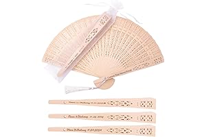 Personalized Fans for Weddings: Elegant Sandalwood Treasures