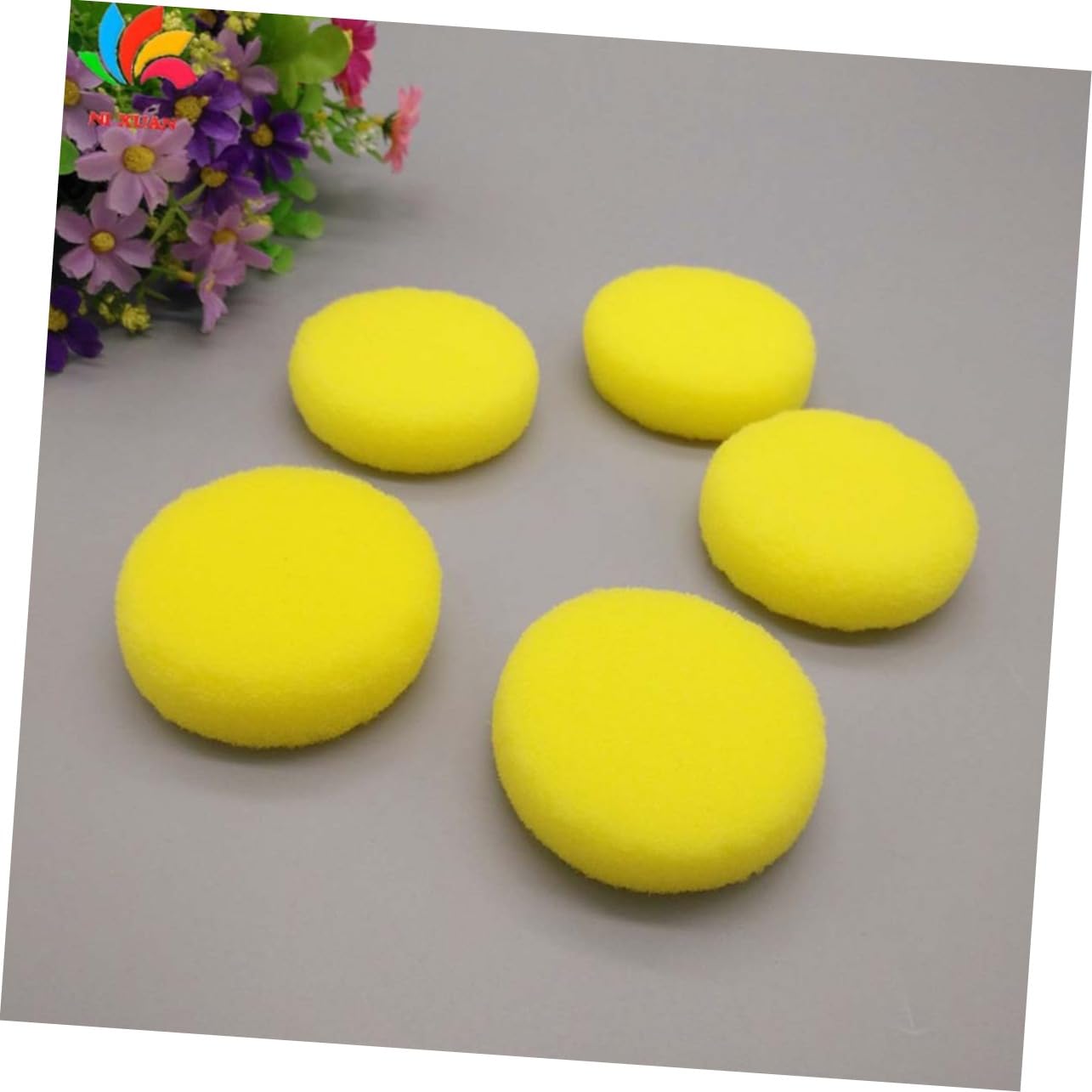 SEWACC 3 Juegos Herramientas De Pintura para Niños Pincel De Esponja para Pintar Yellow 20 Piezas * 3